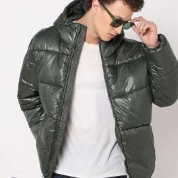 GAP Green Regular Fit Solid Jacket-image-54