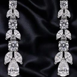crash.club By CKC Sterling Silver Cascading Stone Drop Earrings-image-25