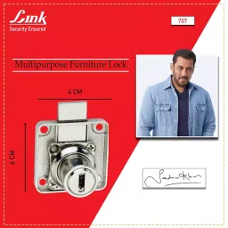 Link Multipurpose Lock 4x4 cm Alloy Steel, 707-MPL (Set of 12 Piece) image 3
