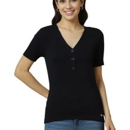 Allen Solly Black Plain Top-picture-29