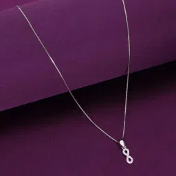 Kai Jewel Sterling Silver Pave Diamond Infinity Pendant With Chain-image-29