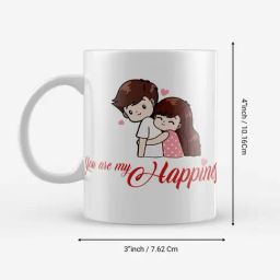 eCraftIndia Multicolor Ceramic Abstract Print Cushion & Mug With Keychain Gift Set image 5