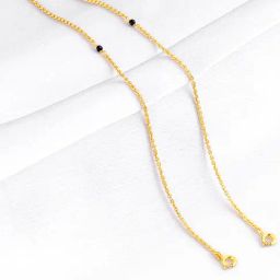 GIVA 925 Silver Golden Classic Beaded Mangalsutra Chain for Women-image-36