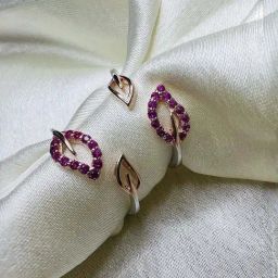Arte Jewels 925 Sterling Silver Rose Gold Toe Rings For Women-image-81