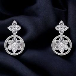 crash.club By CKC Sterling Silver Floral Drop Earrings-image-12