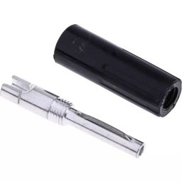 RS Pro Black Male Banana Plug 4 mm Connector Solder Termination 10A 50V Nickel Plating (Pack of 10)-picture-26