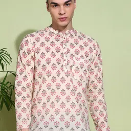 FUBAR Men Geometric Printed Sequinned Kurta-16