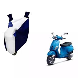 Auto Pearl Waterproof Bike Cover For Vespa Vespa VXL 125 (Yellow & Blue)-image-95