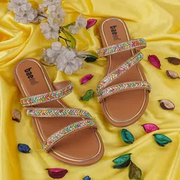 BAESD Women Embellished Open Toe Flats-image-54