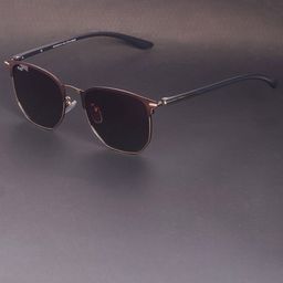 Irayz Unisex Polarised and UV Protected Lens Square Sunglasses 5070-Gold-Brown-5