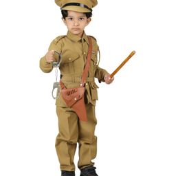BookMyCostume Full Sleeves Indian Police Commissioner Profession Community Helper Fancy Dress Kids Costume With Props - Khaki-image-61