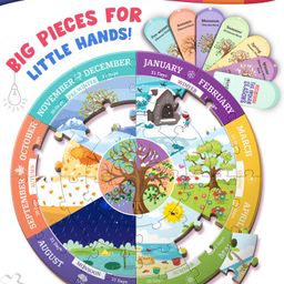 Intelliskills Premium 37 Pcs Indian 6  Seasons Jigsaw Puzzle with 6 Flash Cards|Fun Learning of 6 Seasons|Floor Puzzle for Kids|Educator Recommended-27