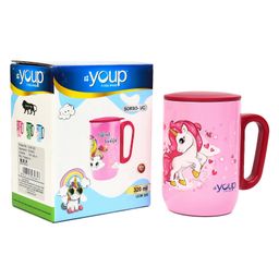 Youp Stainless Steel Pink Color Unicorn Your Unicorn has Arrived Insulated Mug with Cap - 320 ml-11