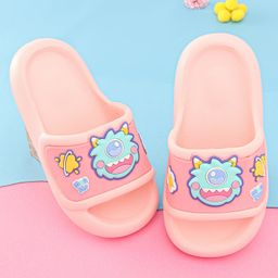 Oh! Pair Slip On Clogs with Monster Applique - Pink-picture-12