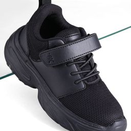 Pine Kids School Shoes with Velcro Closure - Black-image-16