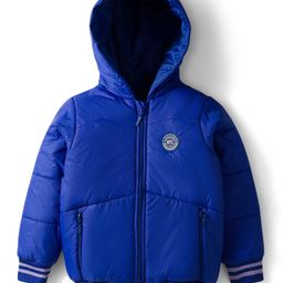 Pine Kids Woven Full Sleeves Hoodie With Lining & Pockets - Blue-picture-6