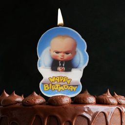 Funcart Boss Baby Birthday 2D Cake Topper Candle(1pc/Pack)-image-34