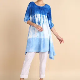 PinkTribe Women Tie and Dye Tunic With Gathers Details-picture-34