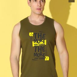WOOSTRO Pack Of 2 Printed Combed Cotton Gym Vests VWS26(MORE OLIVE)(HARD OLIVE)-image-96