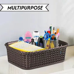 Kuber Industries Brown Set of 3 Regular Multi-Utility Organisers image 2