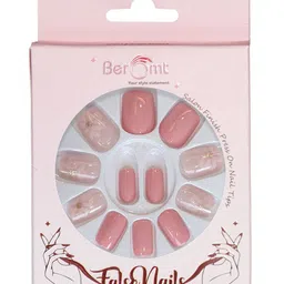 BEROMT Set Of 16 Jelly Stick On Printed Nails With Filer, Cuticle Stick, Swab & Glue-5