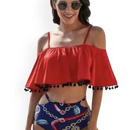 ANGEL CROSHET Tassel Off-Shoulder Swim Set-image-72