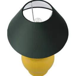 Homesake Yellow Ceramic Table Lamp with Cone Shade (Bulb Included) - Set of 1 image 3