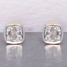 crash.club By CKC Classic Cushion-Cut Stud Earrings in Dual Tone-image-73