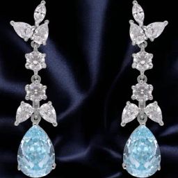 crash.club By CKC Aquamarine & Diamond-Inspired Drop Earrings-image-77