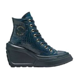 Converse Women's Chuck 70 De Luxe Wedge Platform Leather High Top Navy Sneakers-picture-5