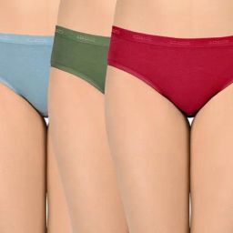 Amante Multicolor Cotton Bikini Panty (Pack Of 3)-image-20