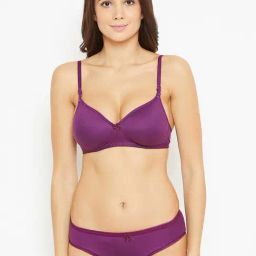 N-Gal Purple Cotton Bra & Panty Set-picture-20