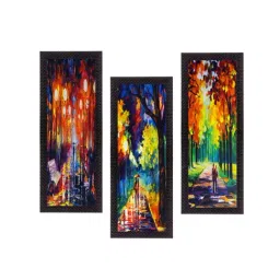 eCraftIndia Set Of 3 Beautiful Loving Couple Satin Matt Texture UV Art Painting-8