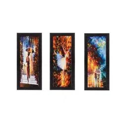 eCraftIndia Set Of 3 Beautiful Loving Couple Satin Matt Texture UV Art Painting-11