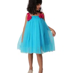 Foreverkidz Kids Blue & Red Regular Fit Party Dress-picture-34