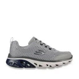 Skechers Boys GLIDE-STEP SPORT - WAVE HEAT Grey Navy Casual Lace Up Shoe-image-16