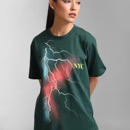 KZ07 by Kazo Green Printed T-Shirt-image-93