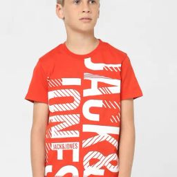 Jack & Jones Junior Red Printed T-Shirt-image-60