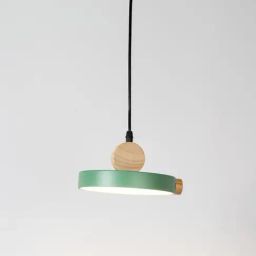 Whispering Homes Green Wood Circle Pendant Nordic Light-image-33