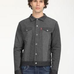 Levi's Black Cotton Regular Fit Jacket-picture-45