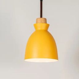 Whispering Homes Yellow Metal Horn Pendant Light-image-55