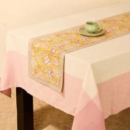 Fabindia Standalone Yellow Cotton Printed Runner (Small)-image-25