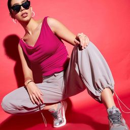 Uptownie Lite Maroon One Shoulder Crop Top-picture-17