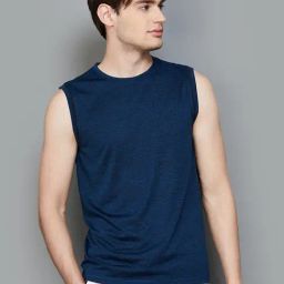 Fame Forever by Lifestyle Mid Blue Regular Fit Gym Vest-image-50
