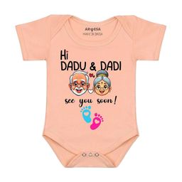 Arvesa Hi Dadu & Dadi See You Soon Printed Bodusuit-picture-27