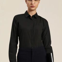 Hancock Black Cotton Regular Fit Shirt-image-27