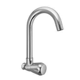 Essco by Jaquar Sink Cock Wall Mount Chrome Finish with Swinging Pipe Spout, MQT-522S-image-96