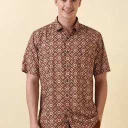 Allen Solly Men Ethnic Motifs Printed Spread Collar Casual Shirt-picture-44