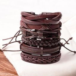 fabula Men 6 Leather Wraparound Bracelet-image-91