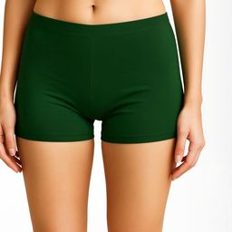 UllasPemium Women Solid Green Cotton Canvas Slim Fit Cycling Sports Shorts-picture-5